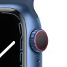 Apple Watch 7 GPS Cellulare 41mm Blu AluMinium Custodia Ass Blu Sport B RegularMKHU3TY/A