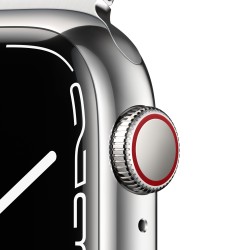 Apple Watch 7 GPS Cellulare 41mm D'Argento Acciaio Custodia D'Argento Milanese Ciclo ContinuoMKHX3TY/A