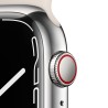 Apple Watch 7 GPS Cellulare 45mm D'Argento Acciaio Custodia Starlight Sport B Regular