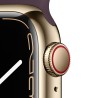 Apple Watch 7 GPS Cellulare 41mm Oro Acciaio Custodia Dark Cherry Sport B RegularMKHY3TY/A