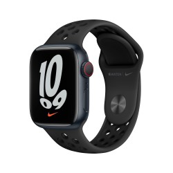 Apple Watch Nike 7 GPS Cellulare 41mm Mezzanotte AluMinium Custodia AnthraciteNero B RegularMKJ43TY/A
