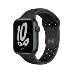Apple Watch Nike 7 GPS Cellulare 45mm Mezzanotte AluMinium Custodia AnthraciteNero B RegularMKL53TY/A