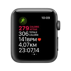 Apple Watch 3 GPS 42mm Grigio AluMinium Custodia Nero Sport BMTF32QL/A