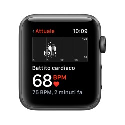 Apple Watch 3 GPS 42mm Grigio AluMinium Custodia Nero Sport BMTF32QL/A