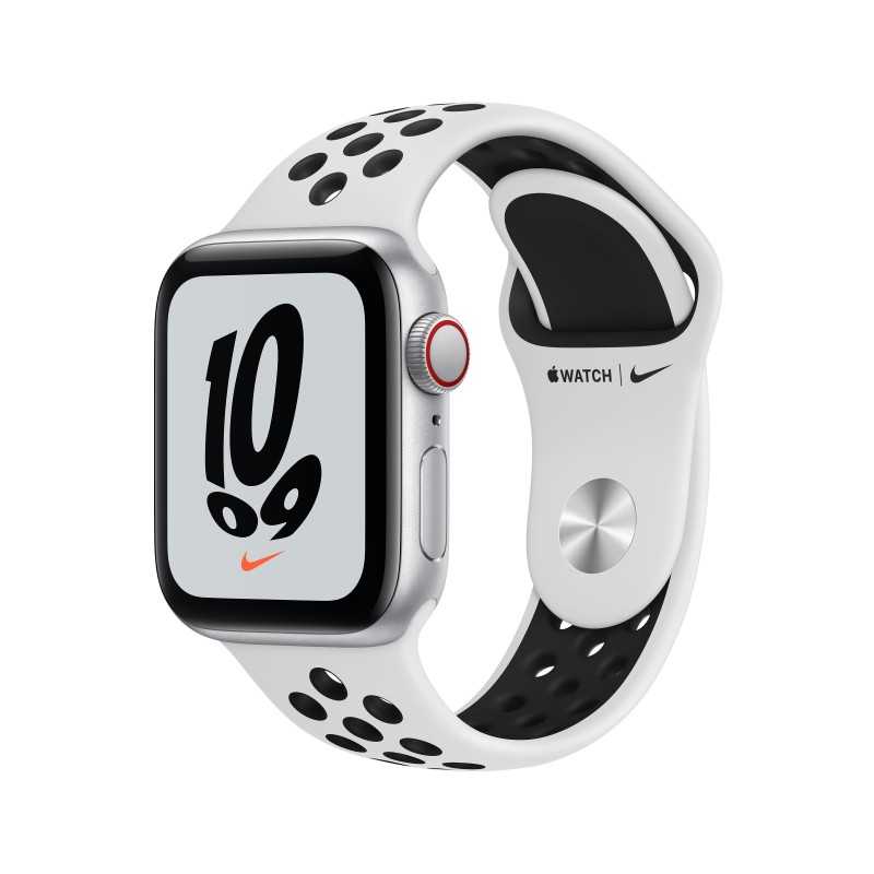 Apple Watch Nike SE GPS Cellulare 40mm D'Argento AluMinium Custodia Pure PlatinumNero B RegularMKR43TY/A