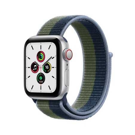 Apple Watch SE GPS Cellulare 40mm D'Argento AluMinium Custodia Ass BluMoss Verde Sport Ciclo ContinuoMKQW3TY/A