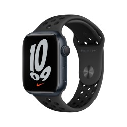 Apple Watch Nike 7 GPS 45mm Mezzanotte AluMinium Custodia AnthraciteNero B RegularMKNC3TY/A