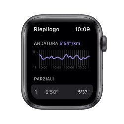 Apple Watch Nike SE GPS 44mm Grigio AluMinium Custodia AnthraciteNero B RegularMKQ83TY/A
