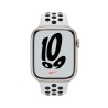 Apple Watch Nike 7 GPS 45mm Starlight AluMinium Custodia Pure PlatinumNero B RegularMKNA3TY/A