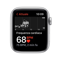Apple Watch Nike SE GPS 44mm D'Argento AluMinium Custodia Pure PlatinumNero B Regular
