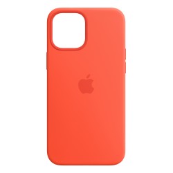 iPhone 12 Pro Max Silicone Custodia MagSafe Electric Orange