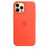 iPhone 12 Pro Max Silicone Custodia MagSafe Electric Orange
