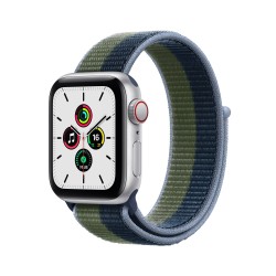 Apple Watch SE GPS Cellulare 40mm D'Argento AluMinium Custodia Ass Blu Sport B Regular
