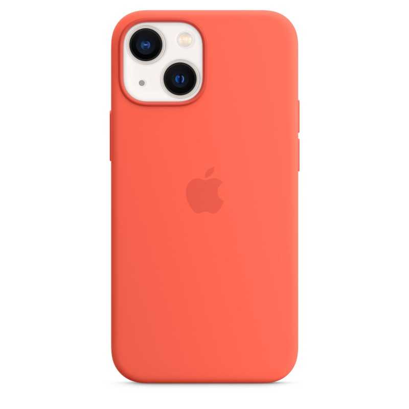 Custodia silicone MagSafe iPhone 13 Mini Arancia