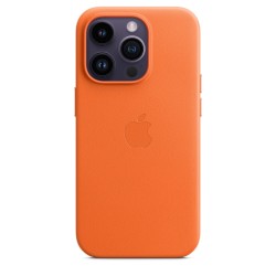 Custodia MagSafe Pelle iPhone 14 Pro Arancia
