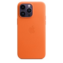 Custodia MagSafe Pelle iPhone 14 Pro Max Arancia