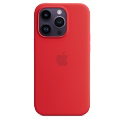 iPhone 14 Pro Silicone Custodia MagSafe Rosso