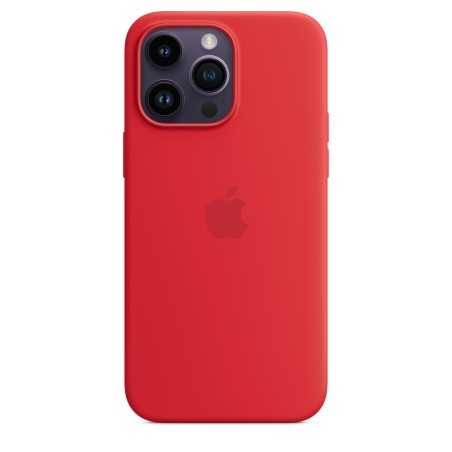 iPhone 14 Pro Max Silicone Custodia MagSafe Rosso