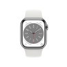 Watch 8 GPS Cellulare 41mm Acciaio Bianco D'Argento