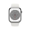 Watch 8 GPS Cellulare 45mm Acciaio D'Argento Bianco