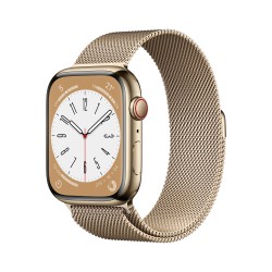 Watch 8 GPS Cellulare 45mm Acciaio Gold Milanese
