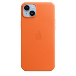 Custodia MagSafe Pelle iPhone 14 Plus Arancia