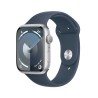 Watch 9 Alluminio 45 Argento Cinturini Blu M/L - Apple Watch 9 - Apple
