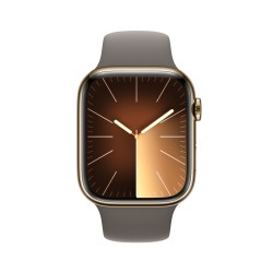 Watch 9 acciaio 45 Cell dorata Cinturinia marrone M/L - Apple Watch 9 - Apple