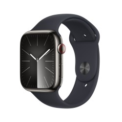 Watch 9 acciaio 45 Cell grafite Cinturinia nera M/L - Apple Watch 9 - Apple