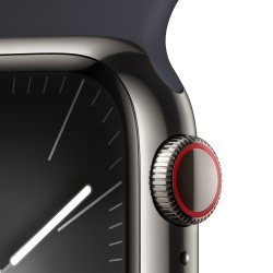 Watch 9 Acciaio 41 Cell Grafite Cinturini Nero M/L - Apple Watch 9 - Apple