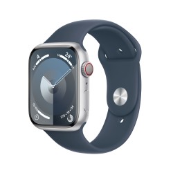 Watch 9 Alluminio 45 Cell Argento Cinturini Blu S/M - Apple Watch 9 - Apple