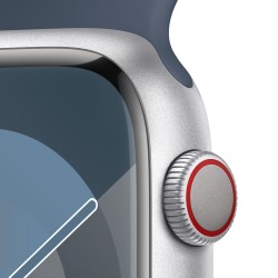 Watch 9 Alluminio 45 Cell Argento Cinturini Blu M/L - Apple Watch 9 - Apple
