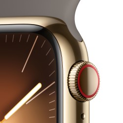 Watch 9 acciaio 41 cell oro Cinturinia marrone m/l - Apple Watch 9 - Apple