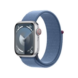 Watch 9 alluminio 41 Cell argento Cinturinia tessuto blu - Apple Watch 9 - Apple