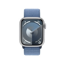 Watch 9 alluminio 41 Cell argento Cinturinia tessuto blu - Apple Watch 9 - Apple