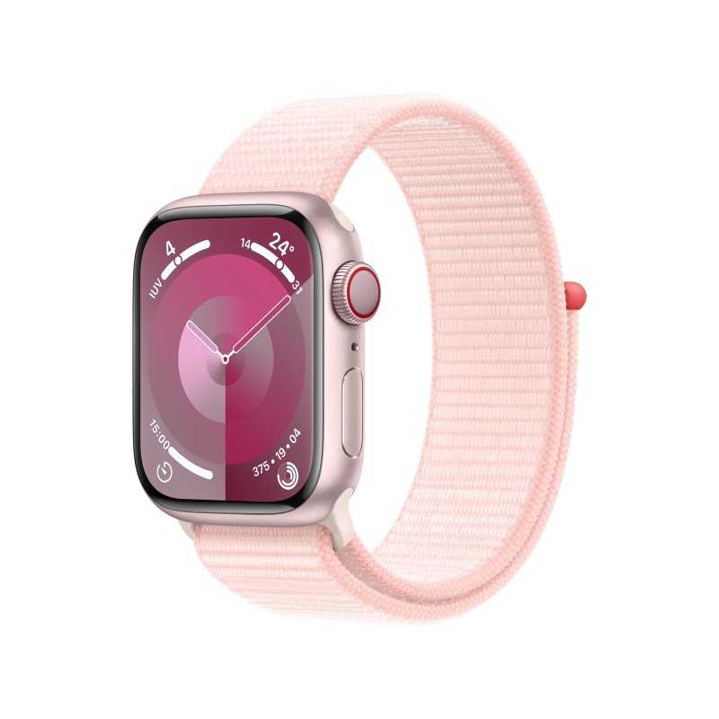 Watch 9 alluminio 41 cell rosa Cinturinia tessuto rosa - Apple Watch 9 - Apple