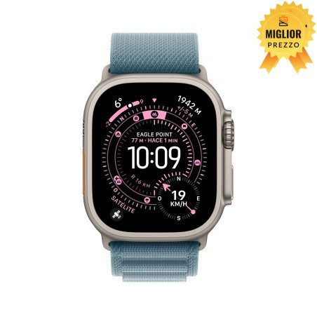 🤑 Saldi Watch Ultra 3 Cell 49mm Titanio naturale Cinturino Alpine Loop azzurro S