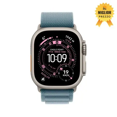 🤑 Saldi Watch Ultra 3 Cell 49mm Titanio naturale Cinturino Alpine Loop azzurro S