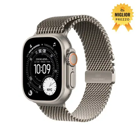 🤑 Saldi Watch Ultra 3 Cell 49mm Titanio naturale Cinturino Milanese M