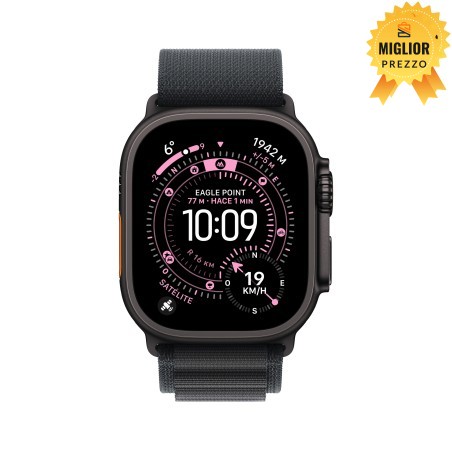 🤑 Saldi Watch Ultra 3 Cell 49mm Titanio nero siderale Cinturino Alpine Loop nero S