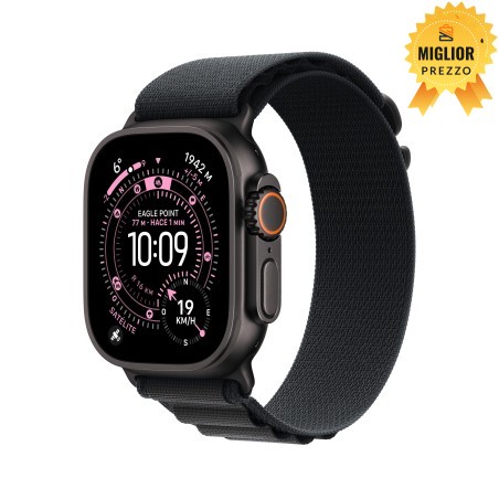 🤑 Saldi Watch Ultra 3 Cell 49mm Titanio nero siderale Cinturino Alpine Loop nero S