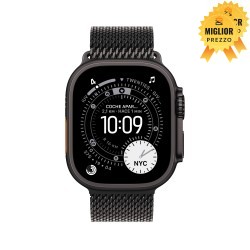 🤑 Saldi Watch Ultra 3 Cell 49mm Titanio nero siderale Cinturino Milanese nero L
