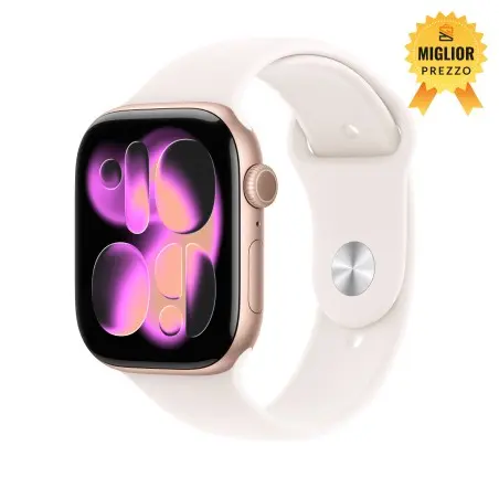 🤑 Saldi Watch 11 Cell 46 mm Oro Cinturino Sport galassia S/M