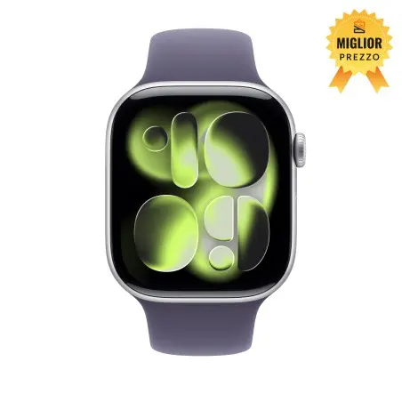 🤑 Saldi Watch 11 Cell 46 mm argento Cinturino Sport nebbia lilla S/M