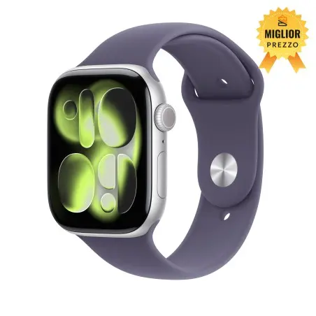 🤑 Saldi Watch 11 Cell 46 mm argento Cinturino Sport nebbia lilla S/M