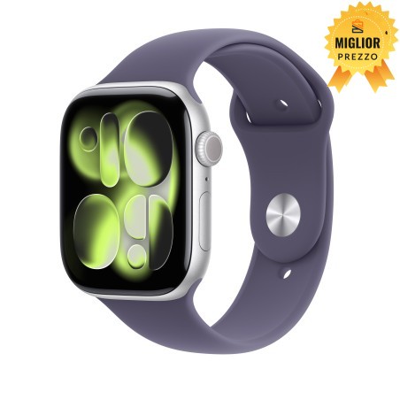 🤑 Saldi Watch 11 Cell 46 mm argento Cinturino Sport nebbia lilla M/L
