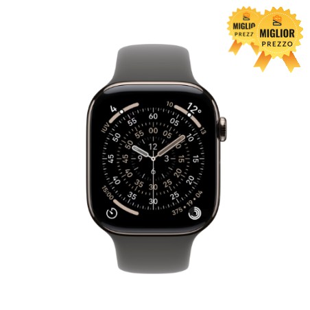 🤑 Saldi Watch 11&nbsp;Cell 46mm&nbsp;Titanio naturale Cinturino Sport grigio pietra S/M