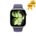 Watch 11 46 mm argento Cinturino Sport nebbia lilla S M