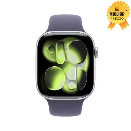 Watch 11 46 mm argento Cinturino Sport nebbia lilla S M