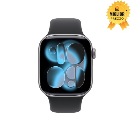 Watch 11 42mm grigio siderale Cinturino Sport nero S M
